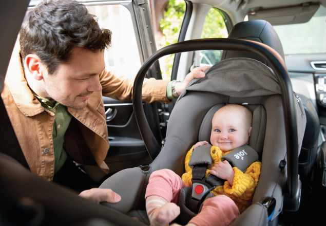 Scoica auto cu tetiera reglabila i-Snug 2, 40-75 cm, Moonlight, Joie